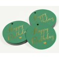 thumbnail image 3 of Inkdotpot Real Gold Foil Happy Birthday Tags Favor Hang Paper Tags 100 Pieces, 3 of 6