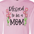 thumbnail image 4 of Inktastic Blessed to Be a Mom Pink Flowers Long Sleeve T-Shirt, 4 of 5