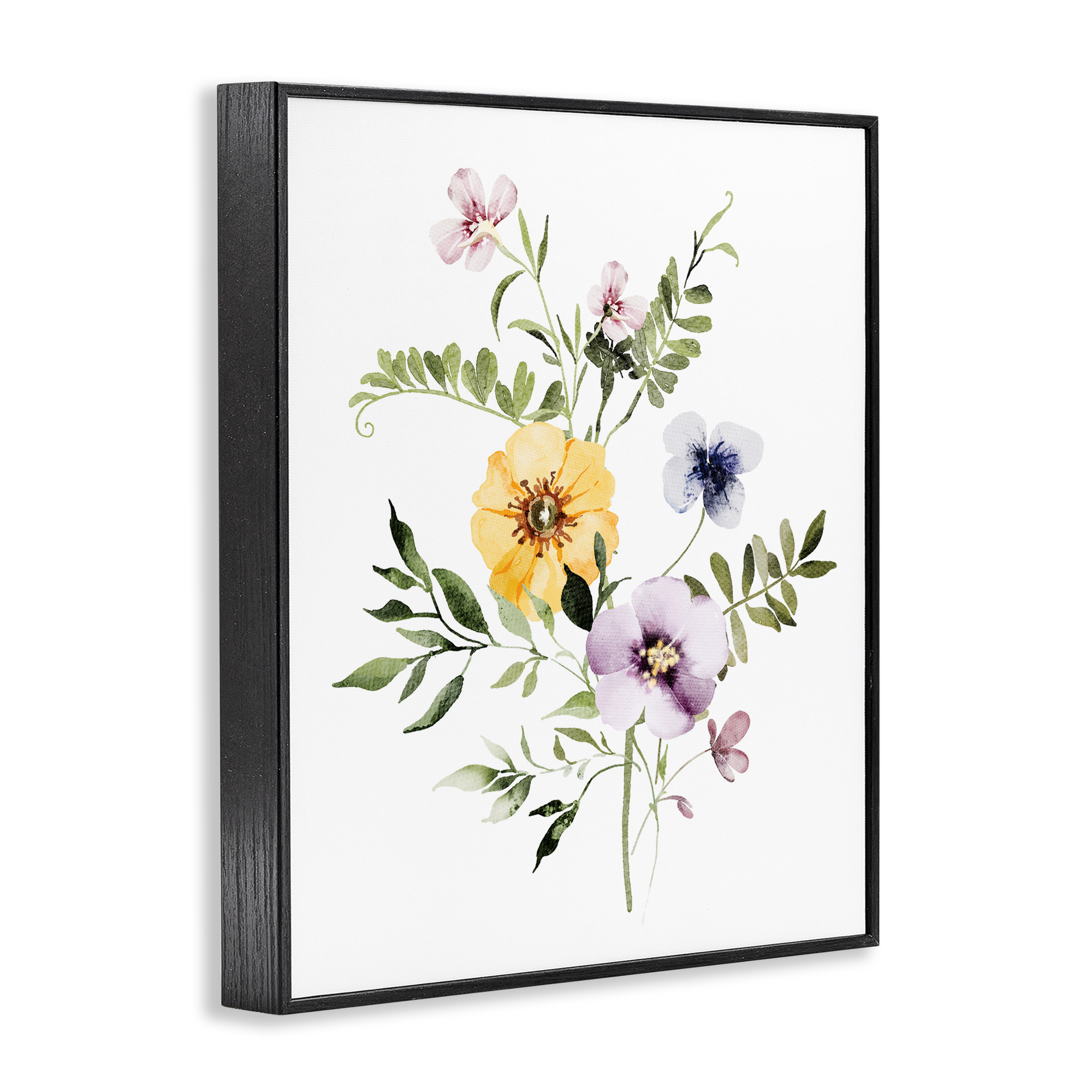 Garden Herbs Blooming Black Framed Giclee Art, design by Lettered and Lined