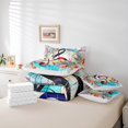 thumbnail image 5 of YST Rock Music Notes Comforter Set, 7-Piece Musical Bedding Set, Reversible Trippy Design, King, 5 of 5