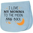 thumbnail image 2 of Inktastic I Love My Momma to the Moon and Back Baby Burp Cloth, 2 of 3