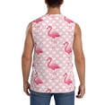 thumbnail image 4 of Disketp Cute Flamingo With Heart Sleeveless Tshirts For Men, Muscle Shirts For Men Dry Fit Tank Top-Large, 4 of 8