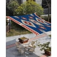 thumbnail image 3 of Sun Shade Sail 12x16Ft Southwestern Native Geometric Boho Blue and Red Uv Block Sunshade Canopy Outdoor Shade Cover Rectangle Shade Cloth For Patio Garden Yard Deck Pergola, 3 of 6