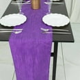 thumbnail image 2 of Efavormart 12" x 108" Purple Accordion Crinkle Taffeta Table Runner - Impeccable Metallic Glint of Lustrous - Perfect for Wedding Ceremonies, Parties, Upscale Occasions, and Special Events, 2 of 11