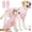 Pink, variant on Dog Recovery Suit with Excretion Opening, Lick-Proof Surgical Recovery Shirt , High Elasticity Pet Pajamas for Female/Male Dogs & Cats,Gray,XXS