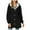 Black [Mix & Save More] [New Arrivals], variant on Women's Warm Winter Hooded Blouse Long Sleeve Loose Fit Coat Shirt Top with Pockets Thermal Thickened Casual Outerwear | CSEONE,Black XL