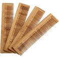 thumbnail image 1 of Wooden Comb Hair Comb Massage Comb Eco Friendly Zero Waste Bamboo Handmade Wood Hair Comb 5.35 ''/ 13.6cm For Women, Men And Girlswood Color4pcs, 1 of 5