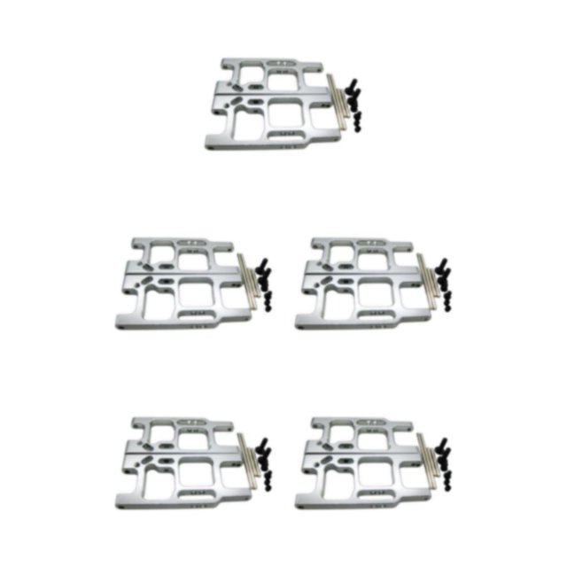 Ruiboury Boost Performance Of RC Car With Rear Lower Arm For 1/14 LC Racing Premium Aluminium Alloy titanium color 5Set