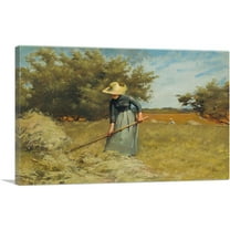 ARTCANVAS Haytime 1887 Canvas Art Print by Charles Courtney Curran - Size: 26" x 18" (0.75" Deep)