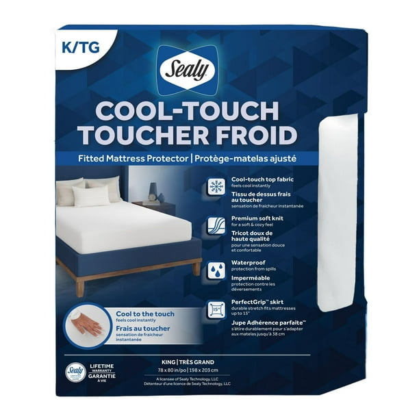 Sealy CoolTemp™ Mattress Protector, King - Fitted, Waterproof