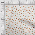 thumbnail image 1 of oneOone Georgette Viscose Fabric Leaves & Orange Fruit Printed Craft Fabric BTY 42 Inch Wide, 1 of 4