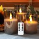 thumbnail image 1 of Velas Electricas, 3PCS Velas Led sin Llama, Porta Velas Decorativas Realista Impermeables, Velas de Pilas con Control Remoto para San Valentín, Navidad, Halloween, Decoración de Cumpleaños(Negro), 1 of 7