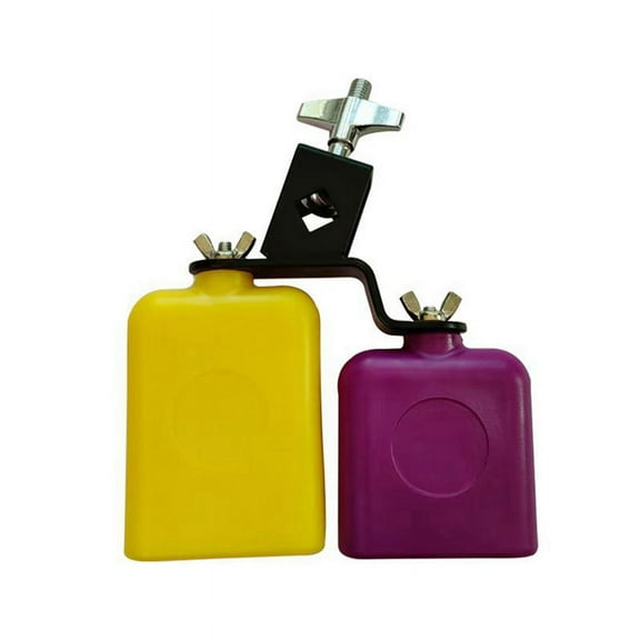 Double Sambago Bell Latin Music Yellow Cowbell