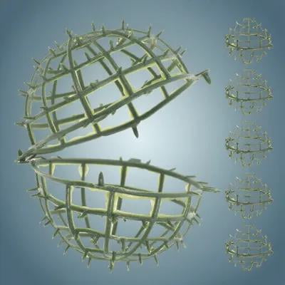 HAMPPLIES 6Pcs Artificial Plant Topiary Ball Support Plastic Rack Durable Green Flower Holder