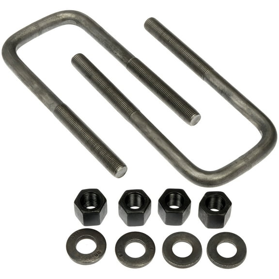 Dorman 929-717 Leaf Spring Axle U-Bolt Kit for Specific Chevrolet / Dodge / GMC Models, Semi-Gloss Black