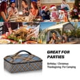 thumbnail image 7 of Iauyy Casserole Carrier for Hot Food Insulated Casserole Travel Carry Bag with Lid Food Warmer Bag for Party/Picnic,Blue and Brown Plaid, 7 of 7