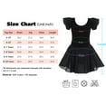 thumbnail image 2 of Ballet Leotards for Girls Size 7-8 Years Old Black Ruffle Sleeve Practice Dancewear, 2 of 7