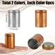 thumbnail image 2 of 12 piezas 2 colores hojalata caja de almacenamiento sellada para té con tapa latas de té redondas de metal colores mezclados 6,4 x 4,5 cm 6 piezas / color, 2 of 8