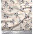 thumbnail image 1 of Soimoi Poly Georgette Fabric Cloud & Unicorn Animal Print Sewing Fabric Yard 42 Inch Wide, 1 of 5