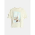 thumbnail image 5 of No Boundaries Oversized Boxy Fit Cropped Length New York City Graphic Tee Shirt, Men's & Big Men's, XS-5XL, 5 of 5