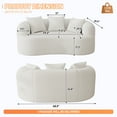 thumbnail image 3 of Wiilayok 68.5" Modern Chenille Sofa,Curved Sofa with Deep Seat,Cloud Compression Sofa Couch for Living Room,No Assembly,Beige, 3 of 12