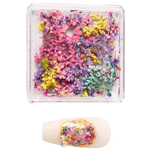 Dried Flower Nails Art Charms Japanese Charms Nails Art Decoration for Acrylic Nails Manicure Accessories