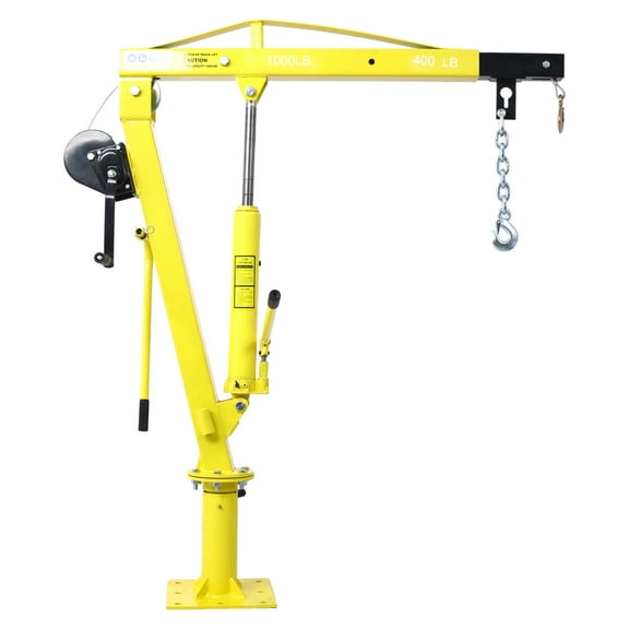Hydraulic Pickup Truck Crane with Hand Winch , Pickup Truck Bed Hoist Jib Crane- 1000-Lb. Capacity
