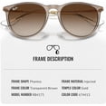 thumbnail image 3 of Ray-Ban RB4171 ERIKA CLASSIC Phantos Shaped Non-Polarized Sunglasses for Women - Includes Official RAYBAN Eyewear Kit - Ideal Formal & Casual Wear Sunglasses - Brown Lens, 3 of 7
