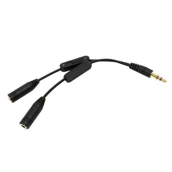 Headphone Splitter Adapter 3.5mm Male to 2 Female Gold Plated Headphone Mic Audio Y Splitter for PS4 Tablet Mobile Phone PC