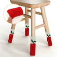 thumbnail image 4 of Unique Bargains 16 Pcs Chair Leg Covers Cherry Pattern Chair Leg Covers for Hardwood Floors Red, 4 of 6