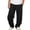 Black, variant on Boys' Cotton Fleece Sweatpants Loose Fit- Open Bottom Athletic Pants with Pockets for Teens & Kids Gray