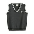 thumbnail image 2 of Uniform Sweater for Girls Size 10 Knitted Vests for Boys Girls V Neck Sweater Vest Sleeveless Crop Tops Pullover Knitwear for Teen Kids School Uniform Clothes, 2 of 4