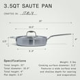 thumbnail image 5 of Made In Cookware - 3.5 Quart Stainless Steel Saute Pan - 5 Ply Stainless Clad - Professional Cookware - Induction Compatible - Crafted in Italy, 5 of 7