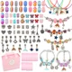 thumbnail image 1 of 91 Pcs brazaletes de Charms Kit de fabricación incluyendo cadenas de serpiente, regalo de bricolaje para niños, joyería de fabricación de suministros para las artes, 1 of 5