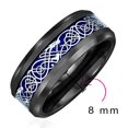 thumbnail image 5 of Bling Jewelry Mens Celtic Knot Titanium Wedding Band Ring Dragon Carbon Fiber, 5 of 5