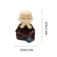 thumbnail image 6 of Blukids 4 Pack Brazilian Wood  Little Monks Ornament Decor,Mini Cute Monks Toy for Kids, 6 of 8