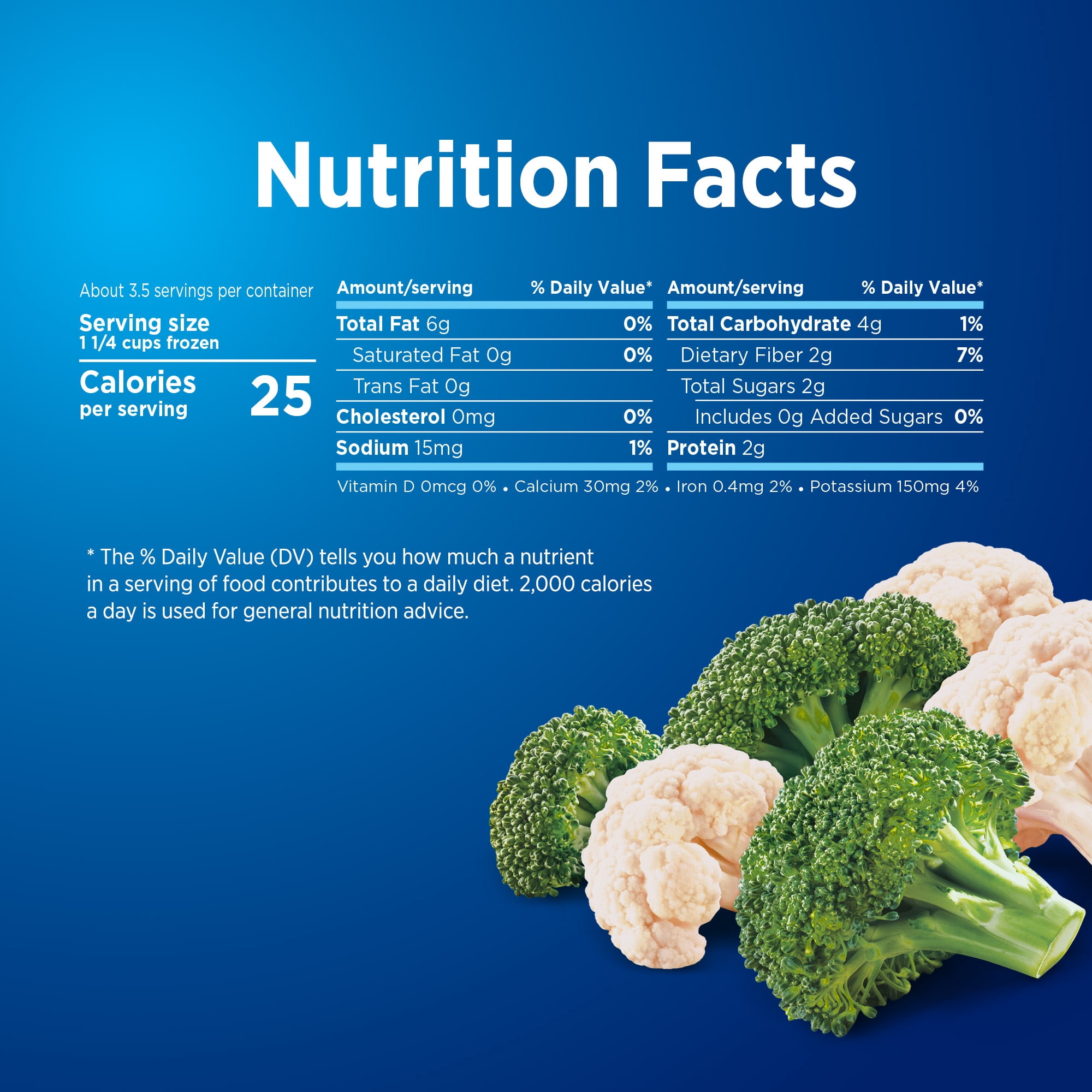 Birds Eye Steamfresh Broccoli and Cauliflower, Frozen Vegetables, 10.8 oz. Bag