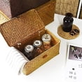 thumbnail image 3 of Wicker Storage Basket Woven Rattan Storage With Lids Laundry Baskets, 3 of 5