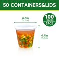 thumbnail image 2 of Recipientes para almacenamiento de alimentos Dealusy, set de 50, 710 ml, a prueba de fugas, 2 of 7