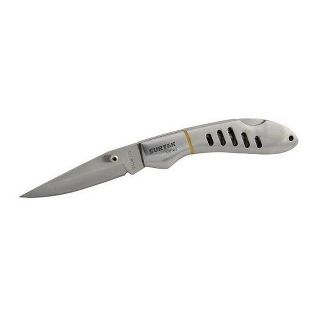 Navaja Abatible SURTEK De 1 Hoja Mango De Acero Inoxidable 120562