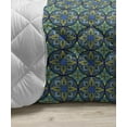 thumbnail image 3 of Oriental Down Alternative Comforter, Middle Eastern Swirled Lines with Influences Exotic Motifs, Microfiber Quilt for All Season, 5 Sizes, Violet Blue Coconut, by Ambesonne, 3 of 3