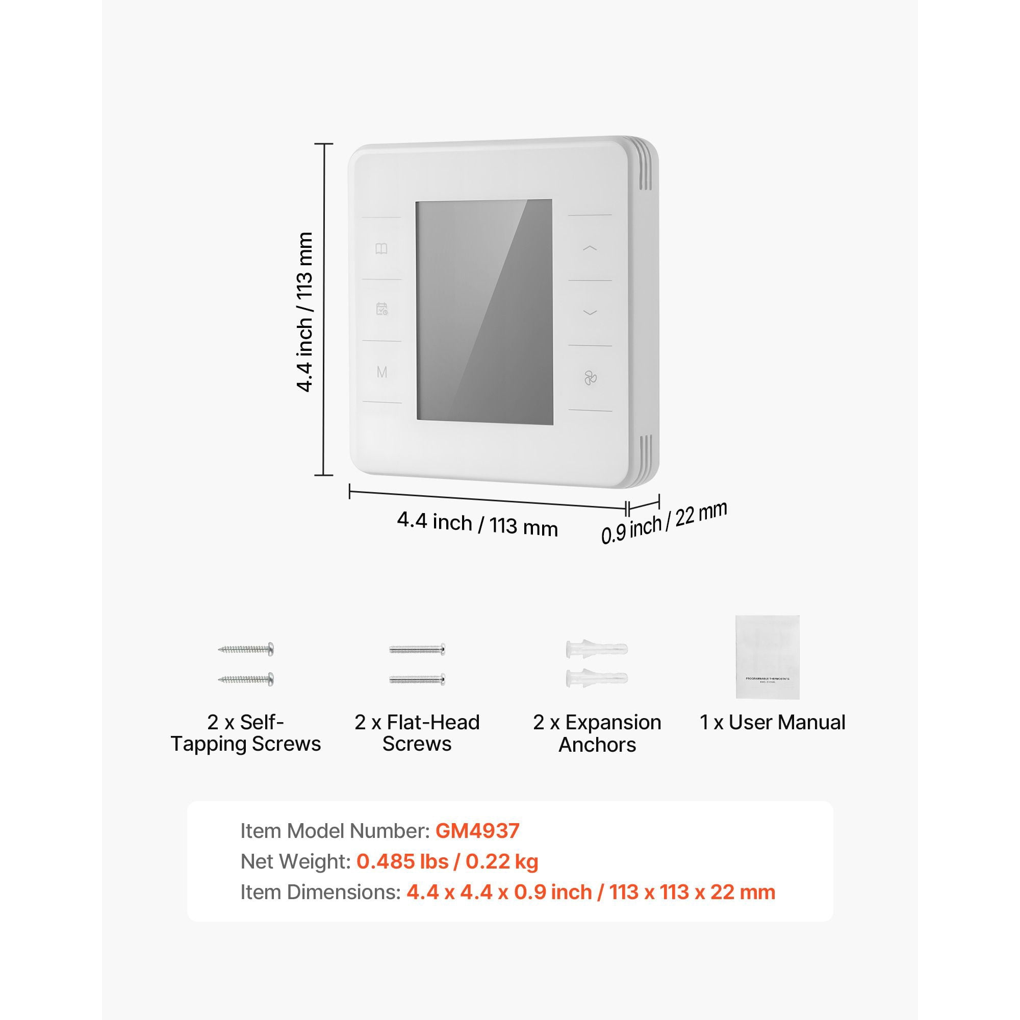7-Day Programmable Thermostat for Underfloor Heating, Flexible Temperature Scheduling Energy Saving, Digital Home Thermostat for Floor Heating System