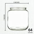 thumbnail image 2 of AMERTEER 2 Pack Half Gallon Mason Jar - Glass Jar Wide Mouth with Airtight Foam Lined Plastic Lid - Safe Mason Jar for Fermenting, 2 of 7