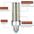 thumbnail image 2 of Bombilla LED E27 de 25 W, blanco cálido 3000 K, 2500 LM, alta luminosidad, equivalente a una bombilla halógena de 200 W, no regulable, bombilla LED tipo maíz E27 para techo, paquete de 2 [Clase energé, 2 of 5