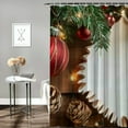 thumbnail image 2 of SHERONV Washable Shower Curtain 100% Polyester Fiber Bathroom Decoration with Hooks 69"x72, 2 of 7