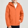thumbnail image 5 of ITSAME Boys Girls Hooded Jackets 2-Pack Full Zip Long Sleeve Waterproof Windbreaker Outdoor Casual Coat Orange Size 7, 5 of 9