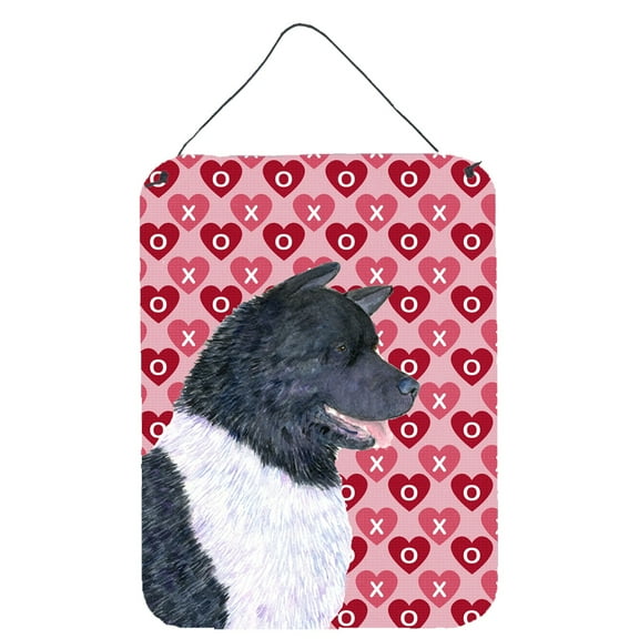 Carolines Treasures SS4521DS1216 Akita Hearts Love and Valentines Day Portrait Wall or Door Hanging Prints 12WX16H