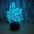 thumbnail image 1 of Lámpara LED 3D de motocicleta, lámpara Art Deco, luces LED decorativas, luz táctil, 7/16 colores, alimentación USB, regalo para niños, decoración de cumpleaños, Navidad y Halloween., 1 of 5