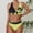 001 Yellow, variant on Hvot&aat Women's Color Block Print Bikini Sets Twist Front Two Piece Backless Halter Swimsuit