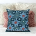 thumbnail image 2 of Amrita Sen Designs  28 x 28 in. Sun Flowers Broadcloth Indoor & Outdoor Blown & Closed Pillow - Blue & Red, 2 of 4